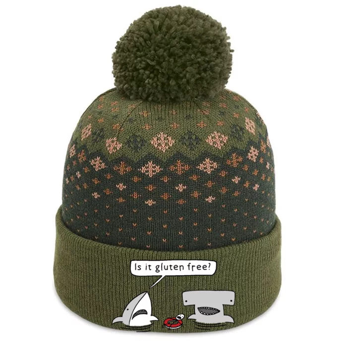 Is It Gluten Free Two Sharks Graphic The Baniff Cuffed Pom Beanie