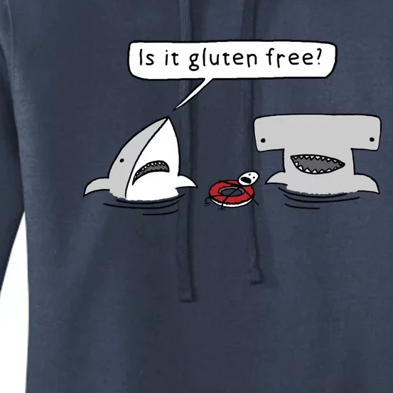 Is It Gluten Free Two Sharks Graphic Women's Pullover Hoodie