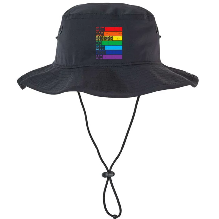 Is It Gay In Here Rainbow Pride Flag Lgbtq Legacy Cool Fit Booney Bucket Hat