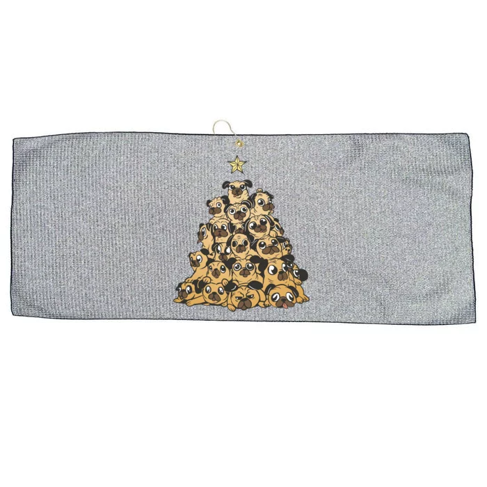 It Is Going To Be A Pug Christmas Tree Large Microfiber Waffle Golf Towel