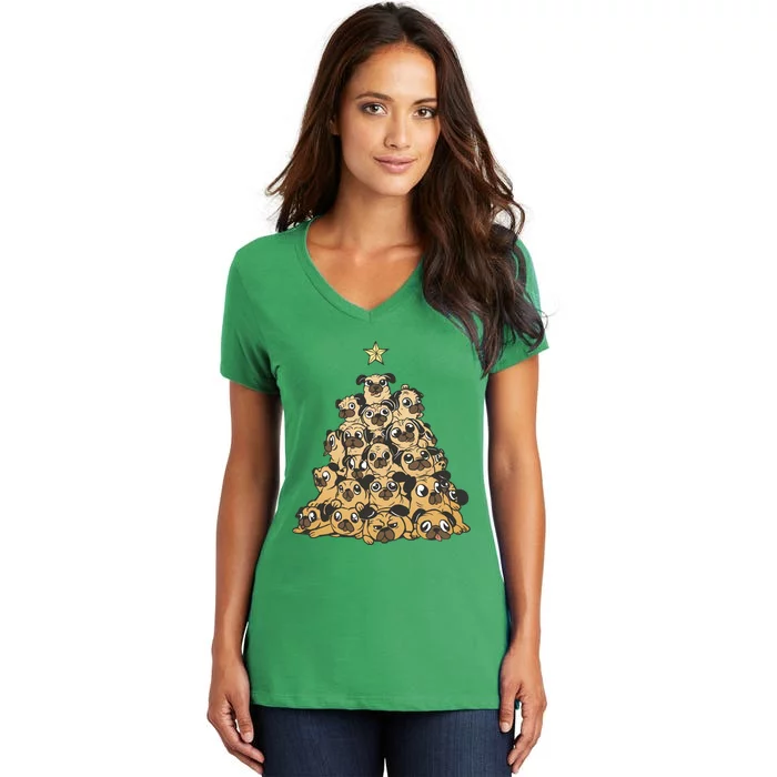 It Is Going To Be A Pug Christmas Tree Women's V-Neck T-Shirt