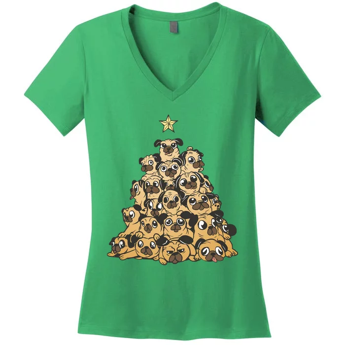 It Is Going To Be A Pug Christmas Tree Women's V-Neck T-Shirt