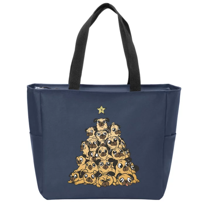 It Is Going To Be A Pug Christmas Tree Zip Tote Bag