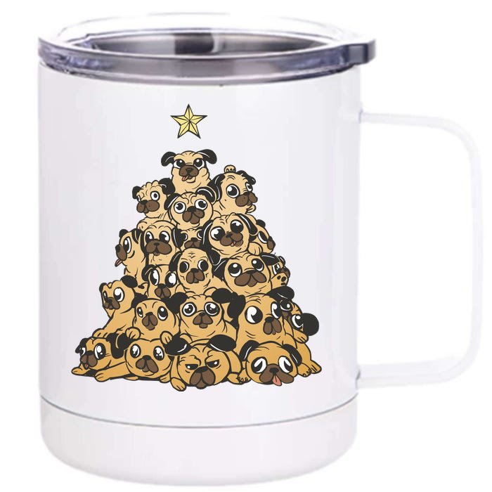 It Is Going To Be A Pug Christmas Tree Front & Back 12oz Stainless Steel Tumbler Cup