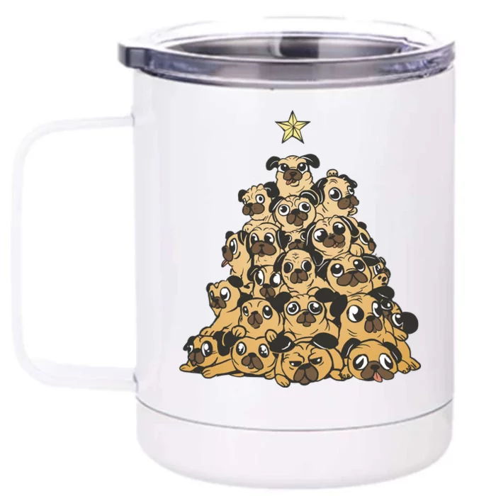 It Is Going To Be A Pug Christmas Tree Front & Back 12oz Stainless Steel Tumbler Cup