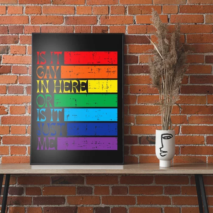 Is It Gay In Here Rainbow Pride Flag Lgbtq Poster