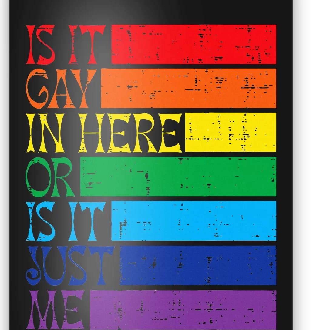 Is It Gay In Here Rainbow Pride Flag Lgbtq Poster