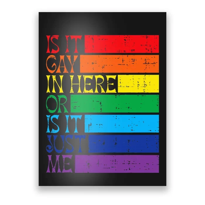 Is It Gay In Here Rainbow Pride Flag Lgbtq Poster