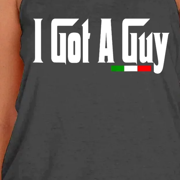 Italian I Got A Guy Women's Knotted Racerback Tank