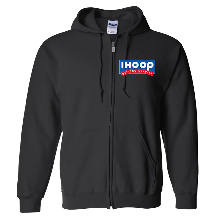 Ihoop I Hoop Defying Gravity Basketball & Basketballer Full Zip Hoodie