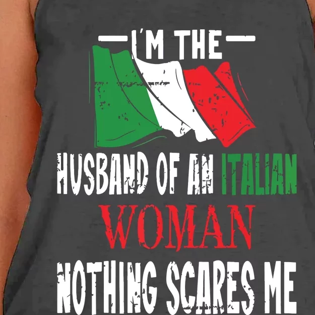 Italian Italy Husband Of Italian Woman Women's Knotted Racerback Tank