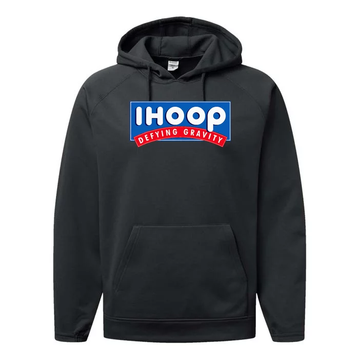 Ihoop I Hoop Defying Gravity Basketball & Basketballer Performance Fleece Hoodie