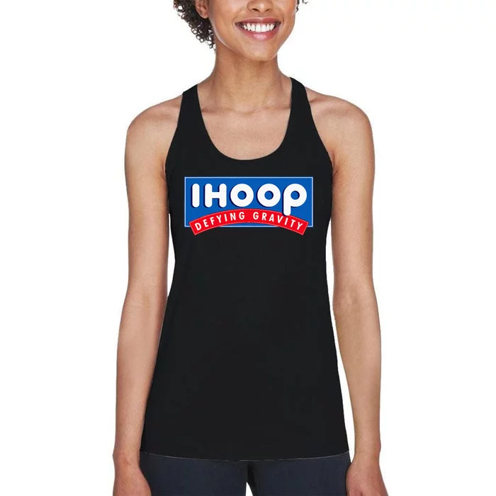 Ihoop I Hoop Defying Gravity Basketball & Basketballer Women's Racerback Tank