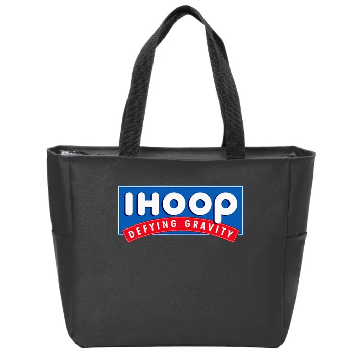 Ihoop I Hoop Defying Gravity Basketball & Basketballer Zip Tote Bag