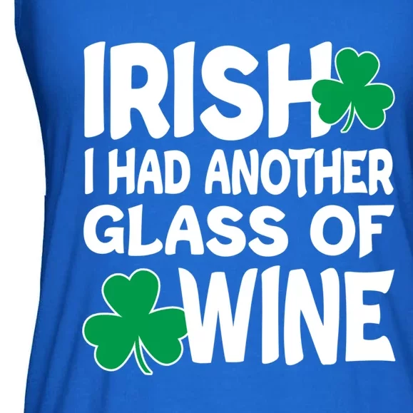 Irish I Had Another Glass Of Wine Ing St Patricks Day Gift Ladies Essential Flowy Tank