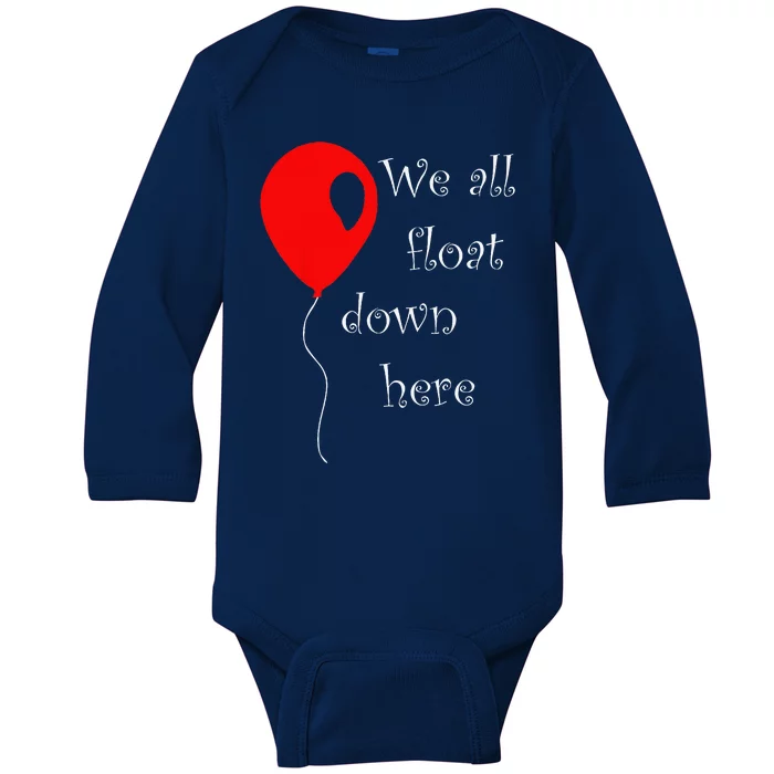 IT Is Halloween Costume Red Balloon Youll Float Too Baby Long Sleeve Bodysuit