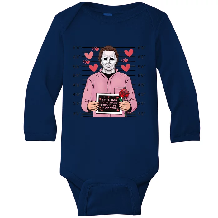 If I Had Feelings Theyd Be For You Funny Valentines Gifts Baby Long Sleeve Bodysuit