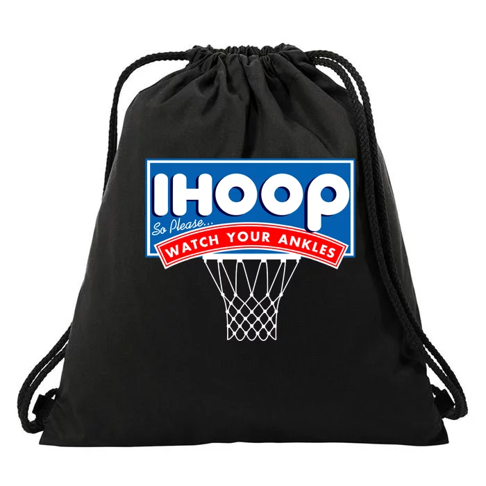 Ihoop I Hoop So Please Watch Your Ankles Classic Logo Drawstring Bag