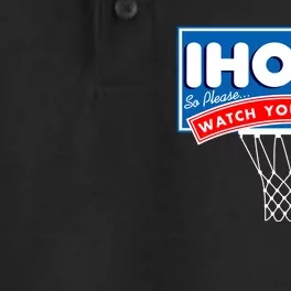 Ihoop I Hoop So Please Watch Your Ankles Classic Logo Dry Zone Grid Performance Polo