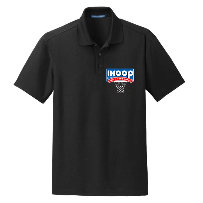 Ihoop I Hoop So Please Watch Your Ankles Classic Logo Dry Zone Grid Performance Polo