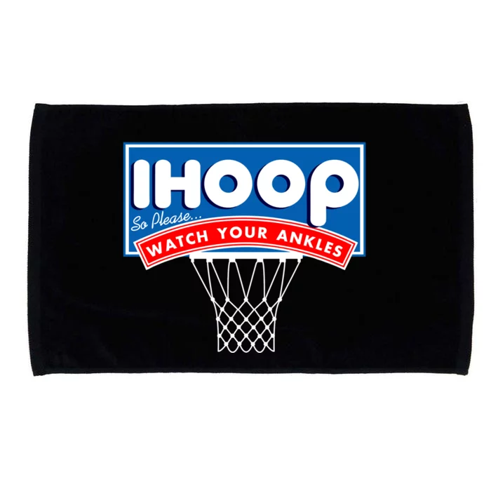 Ihoop I Hoop So Please Watch Your Ankles Classic Logo Microfiber Hand Towel