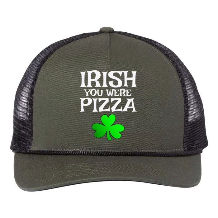 Irish I Had Pizza Pie St. Patrick's Saint Pattys Day Retro Rope Trucker Hat Cap