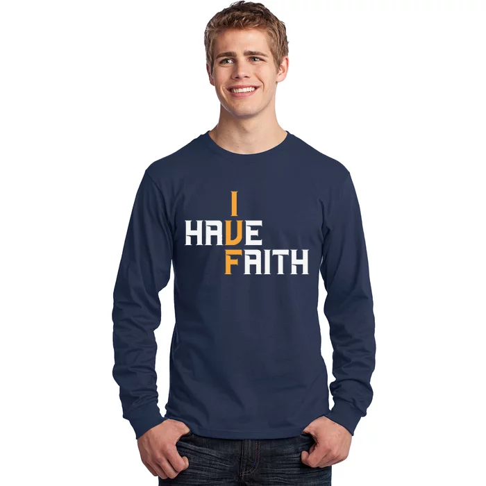 Ivf I Have Faith Ivf Mom Ivf Dad Transfer Day Long Sleeve Shirt