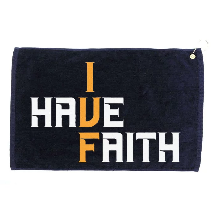 Ivf I Have Faith Ivf Mom Ivf Dad Transfer Day Grommeted Golf Towel