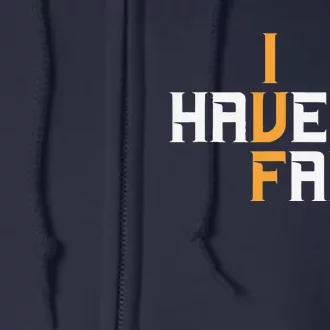 Ivf I Have Faith Ivf Mom Ivf Dad Transfer Day Full Zip Hoodie