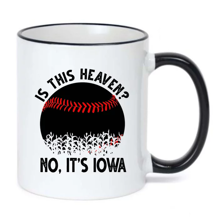 Is It Heaven No It's Iowa Baseball Lover Black Color Changing Mug