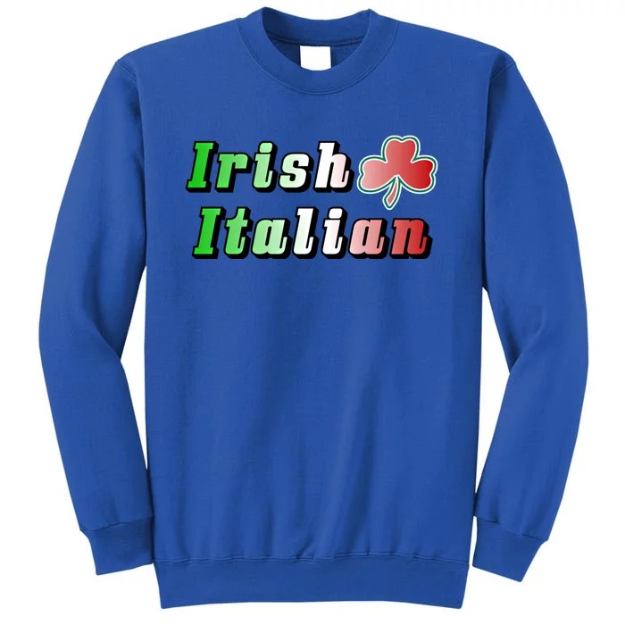 Irish Italian Half Shamrock St Patrick's Day Saint Paddys Gift Sweatshirt