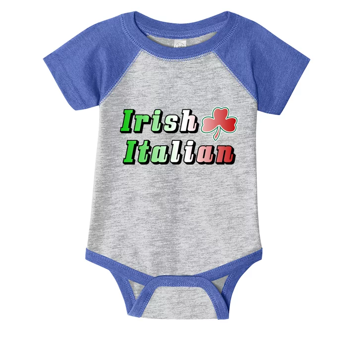 Irish Italian Half Shamrock St Patrick's Day Saint Paddys Gift Infant Baby Jersey Bodysuit