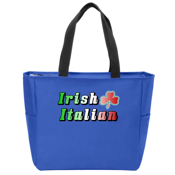 Irish Italian Half Shamrock St Patrick's Day Saint Paddys Gift Zip Tote Bag