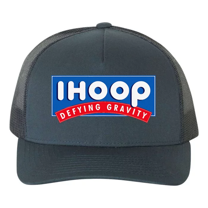 Ihoop I Hoop Defying Gravity Basketball & Basketballer Yupoong Adult 5-Panel Trucker Hat