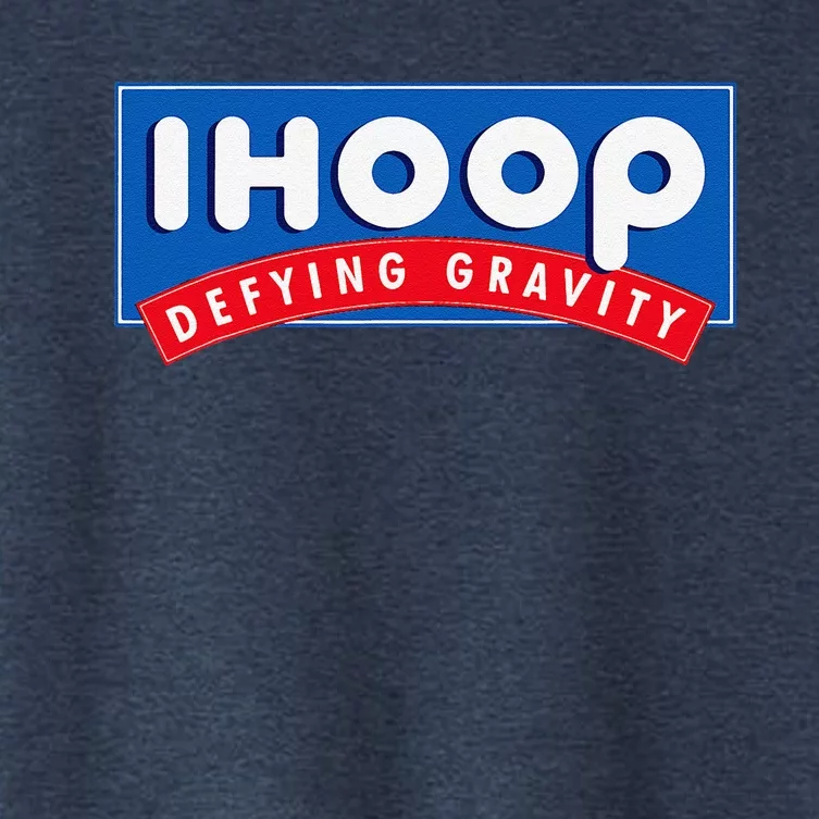 Ihoop I Hoop Defying Gravity Basketball & Basketballer Women's Crop Top Tee