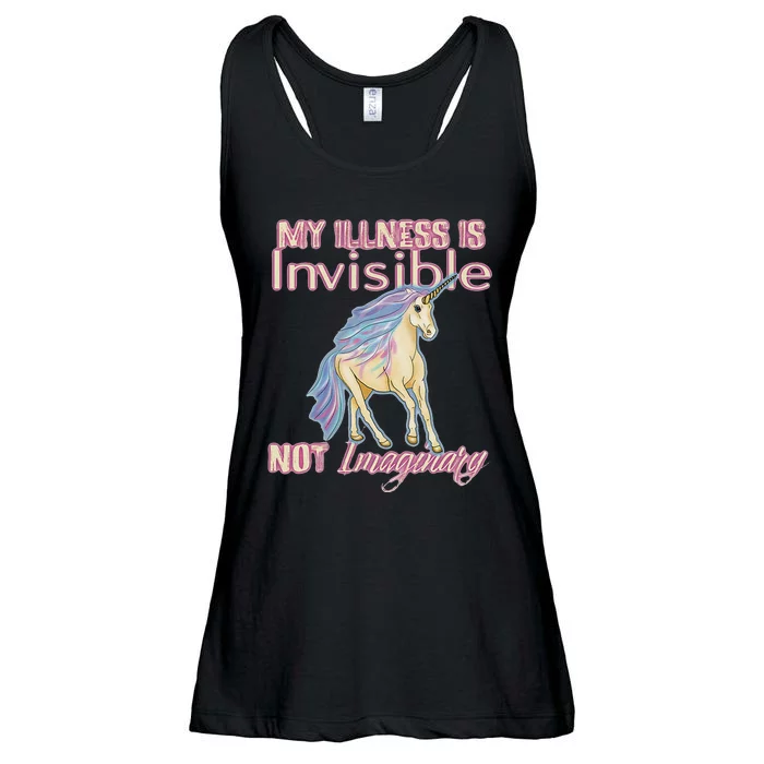 Invisible Illness Humor Unicorn Chronic Pain Disability Ladies Essential Flowy Tank