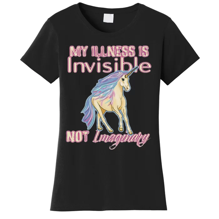 Invisible Illness Humor Unicorn Chronic Pain Disability Women's T-Shirt