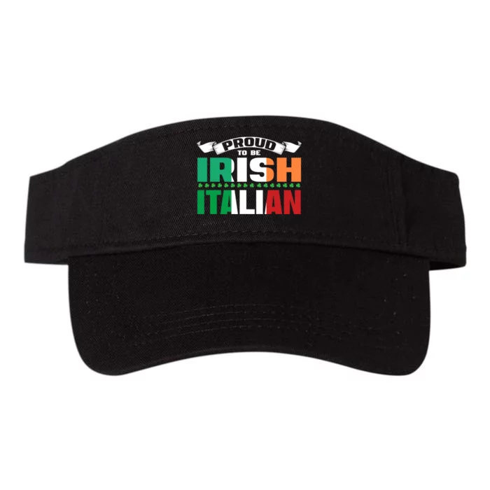 Irish Italian Heritage design Proud to be Irish Italian Valucap Bio-Washed Visor