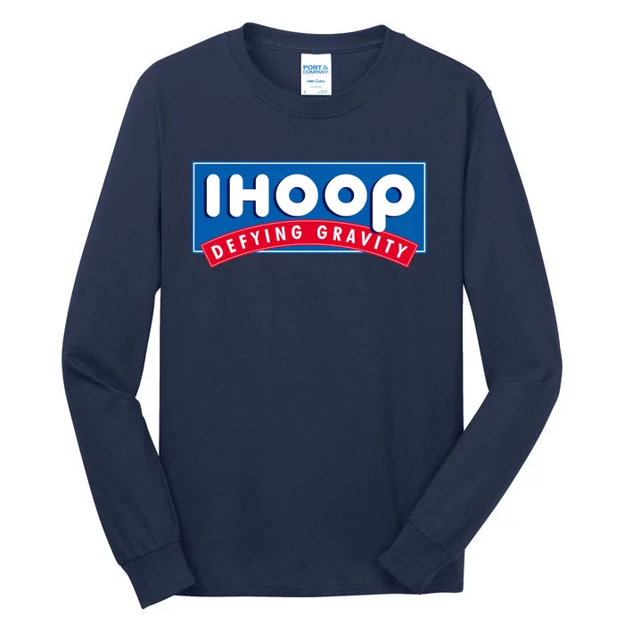 Ihoop I Hoop Defying Gravity Basketball & Basketballer Tall Long Sleeve T-Shirt