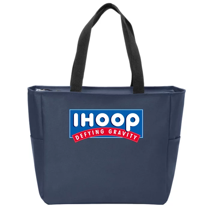 Ihoop I Hoop Defying Gravity Basketball & Basketballer Zip Tote Bag