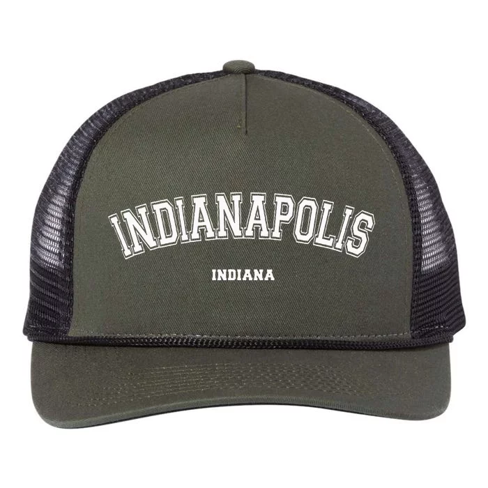 Indianapolis Indiana Retro Rope Trucker Hat Cap