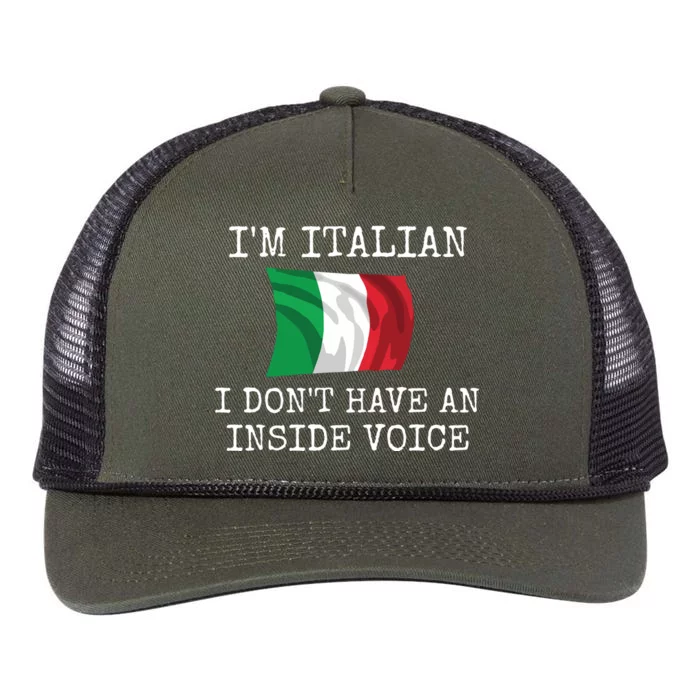 Im Italian I Dont Have An Inside Voice Retro Rope Trucker Hat Cap