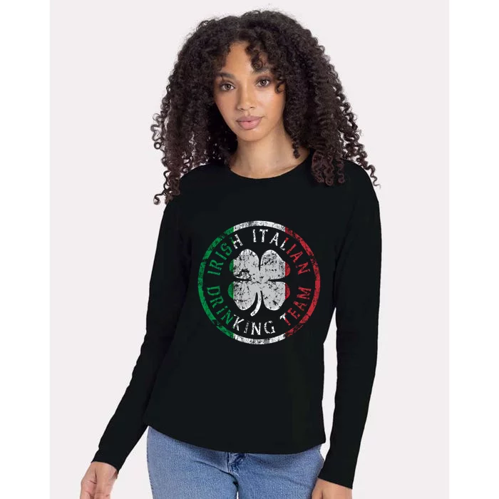 Irish Italian Ing Team Italia Gift Womens Cotton Relaxed Long Sleeve T-Shirt