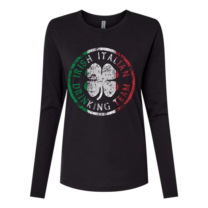 Irish Italian Ing Team Italia Gift Womens Cotton Relaxed Long Sleeve T-Shirt