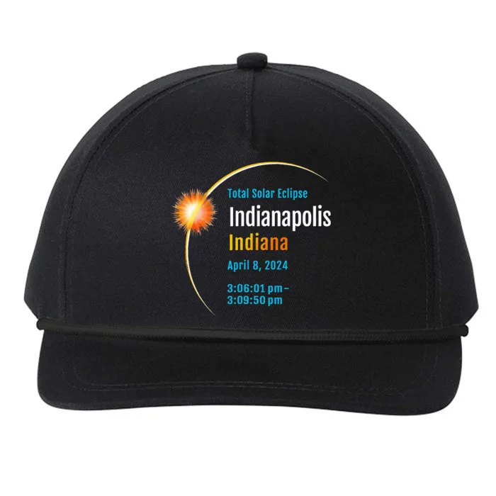 Indianapolis Indiana IN Total Solar Eclipse 2024 1 Snapback Five-Panel Rope Hat