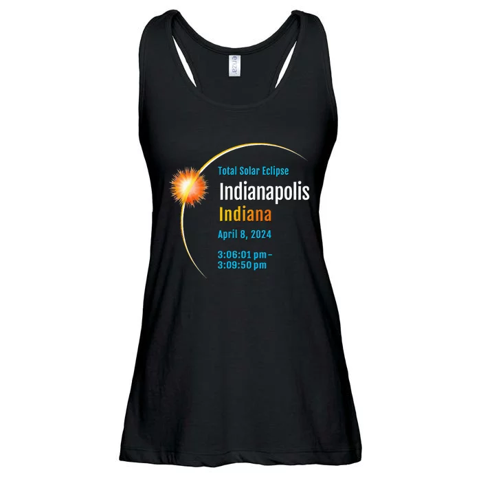 Indianapolis Indiana IN Total Solar Eclipse 2024 1 Ladies Essential Flowy Tank