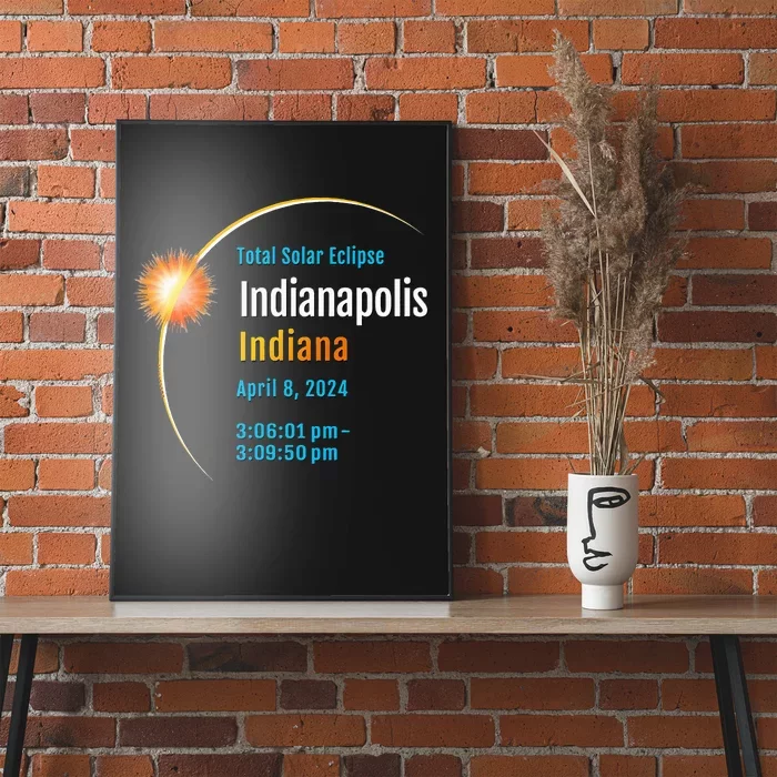 Indianapolis Indiana IN Total Solar Eclipse 2024 1 Poster