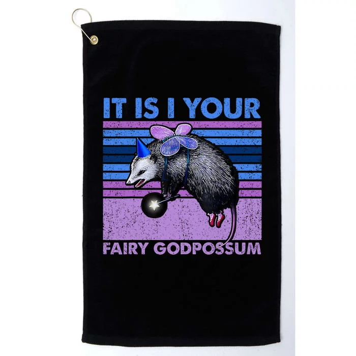 It Is I Your Fairy Godpossum Retro Opossum Lover Platinum Collection Golf Towel