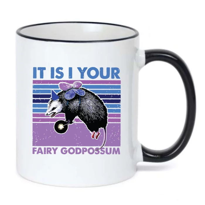 It Is I Your Fairy Godpossum Retro Opossum Lover Black Color Changing Mug