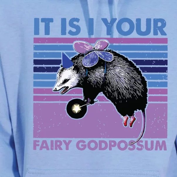 It Is I Your Fairy Godpossum Retro Opossum Lover Unisex Surf Hoodie